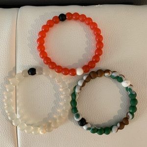 3 Lokai bracelets (Original, Red and Multicolor)